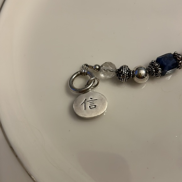 Sterling silver and blue stone Silpada bracelet - Picture 2 of 4